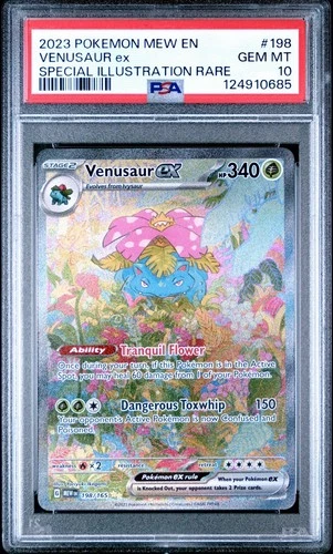 Pokémon TCG 151 Venusaur ex Special Illustration Rare SIR 198/165 PSA 10