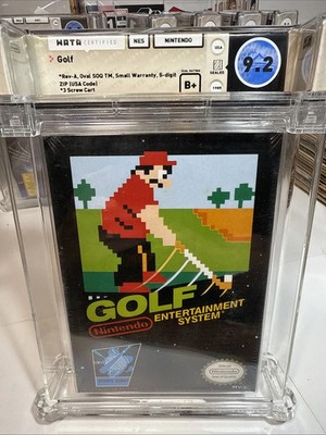 Golf NES Nintendo Black Box WATA 9.2 B+ Sealed 1985 3-screw Rev-A Oval SOQ TM