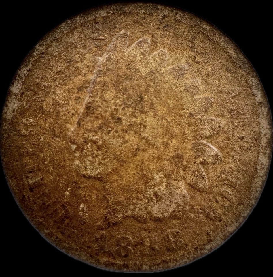 1888/7 Overdate Indian Head Cent, S-1 / FS-301, RB, AG, Raw - NO RESERVE !!! 🆘 - Image 2 of 4