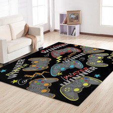 Gaming Room Carpet Rugs for Kids Teen Boys 3'3" x 4'11" Rectangular , Dd-02