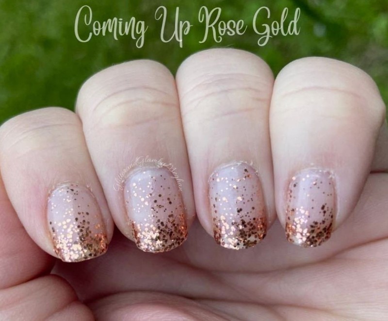 Color Street COMING UP ROSE GOLD polish strips NIP glitter dip overlay FDG271