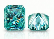 6.33 Ct 12*10 Mm Vvs1 Vivid Blue Color Radiant Loose Moissanite Diamond For Ring