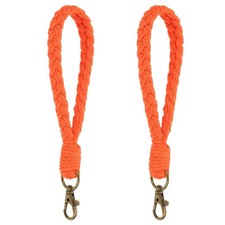2 Pcs Handmade Bracelet Keychain for Travel Concerts, Orange