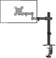 Bracwiser Single Monitor Arm Desk Mount 13-32in 10kg VESA 75/100 White Adjustabl