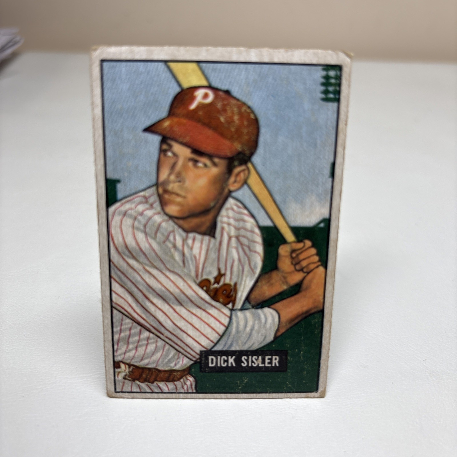 Dick Sisler #52 Baseball Cards 1951 Bowman trading card — raw and PSA graded price guide