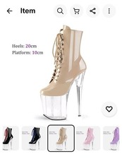 Pole Dancing High Heels Leather Material,side...