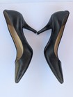 Michael Michael Kors Black Leather Heels Shoes Pointed Toe Size 8.5 — photo 3