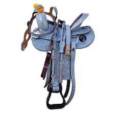 Western Barrel Saddle: Hand Crafted Leather Saddle, Western Tack Set