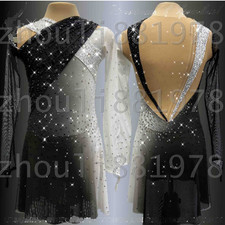 New Ice Figure Skating Dress Figure Skating Dress For Competition black dyeing