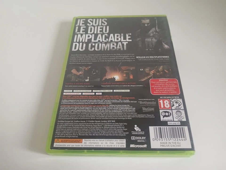 Rogue Warrior Xbox 360 Pal 🇨🇵/ Complet, photo 3 sur 4
