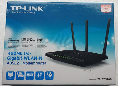 TP-Link 450 Mbit/s-Gigabit-WLAN-N-ADSL2+-Modemrouter TD-W8970B