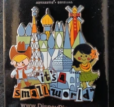 Disney It's A Small World  Attraction Logo Pin~2014~Pin # 107461~BRAND NEW CARD!
