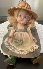 Ginny Doll, Blonde Painted Eyes, Strung Hard Plastic Body,Tagged Vogue outfit!