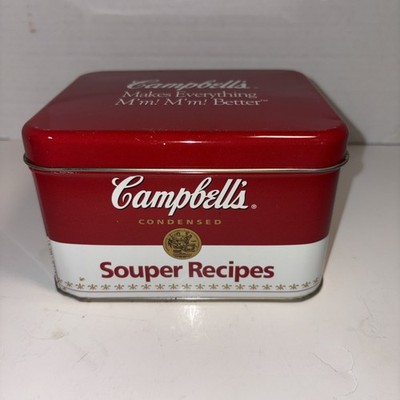 Vintage Campbell s Soup Tin Souper Recipes Box, Collectible Tin