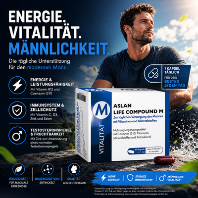 ASLAN Life 60 Kapseln Compound M die Vitamin Grundversorgung für Männer Top !!!