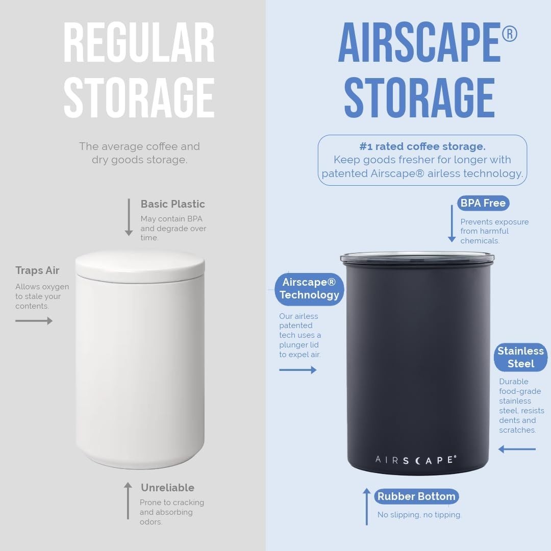 Planetary Design Airscape Stainless Steel Coffee Canister | Food Storage Contain