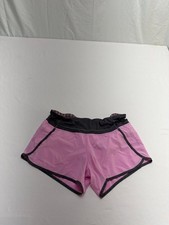 Lululemon Pink and Charcoal Running Shorts Women's Size Unknown