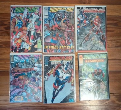 Lot Of 6 Youngblood Comic Image 0 4 & 6 + Yearbook Battlezone Strikefile 1