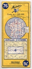 Carte Michelin N°76 - Aurillac / St. Etienne - Eds. Michelin - 1971