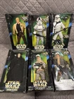 Star Wars Action Collection 12 In Figure Lot Of 6 Luke Han SandTrooper Palpatine