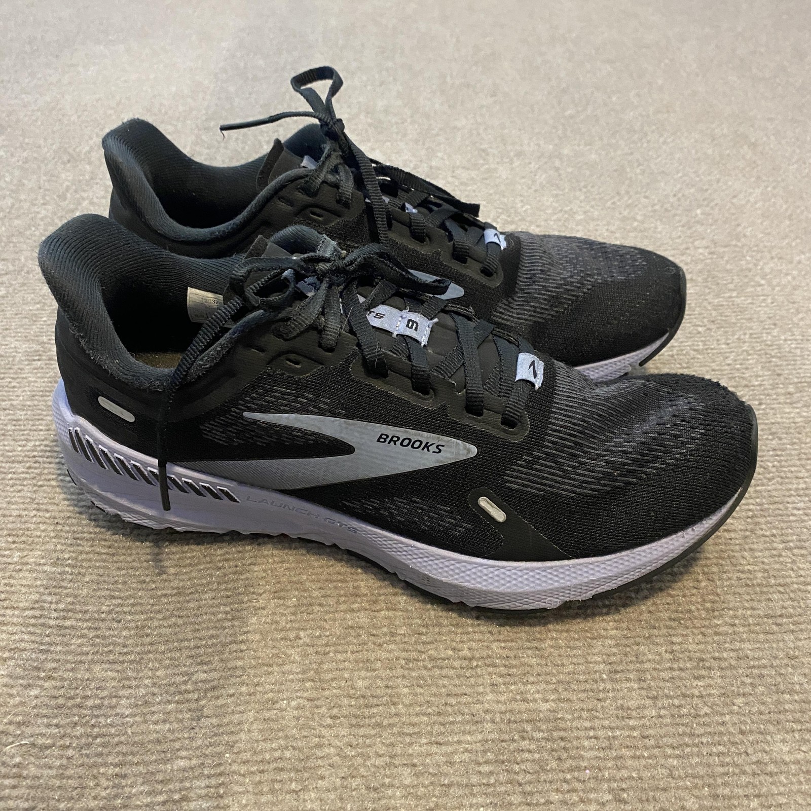 Brooks Launch GTS Running Shoes Womens Size 8.5 Black Mesh Sneakers 1203741B060