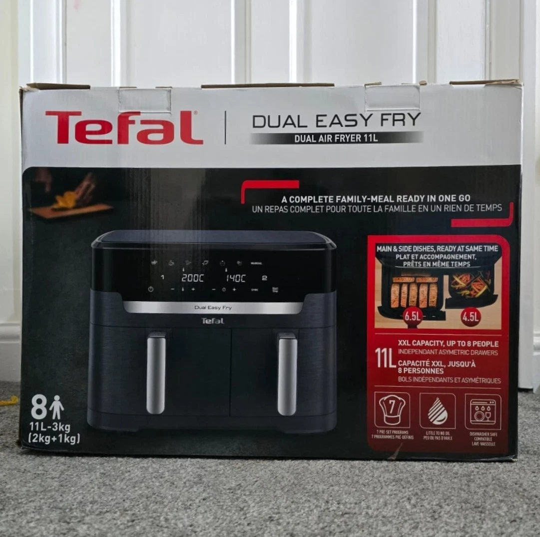 Tefal Easy Fry Dual XXL 11L Air Fryer - EY942BG0 - BLACK - NEVER USED