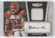 2010 Topps Unrivaled Relics Black 6/50 Rey Maualuga #UAP-RMA Patch Auto 0b2