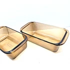 Vintage PYREX  Amber Full Sized Bread Pan 22x11x6 Cm #213 Collectible Gift 1.5L