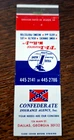 Vintage Matchbook: Confederate Insurance Agency, Dallas, GA