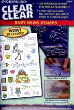 BABY NEWS 29 Stamps Clear Unmounted Rubber Stamp Set Inkadinkado 93607 New
