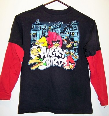 black shirt with red sleeves