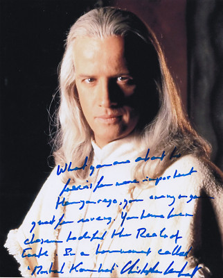 CHRISTOPHER LAMBERT signed Autogramm 20x25cm MORTAL KOMBAT in Person autograph