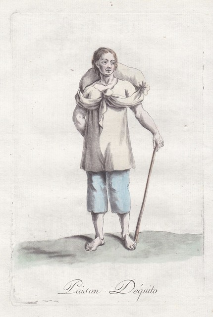 Quito Ecuador Amerika America costume Tracht Kupferstich engraving 1780 Quito Ecuador Amerika America costume Tracht Kupferstich engraving 1780