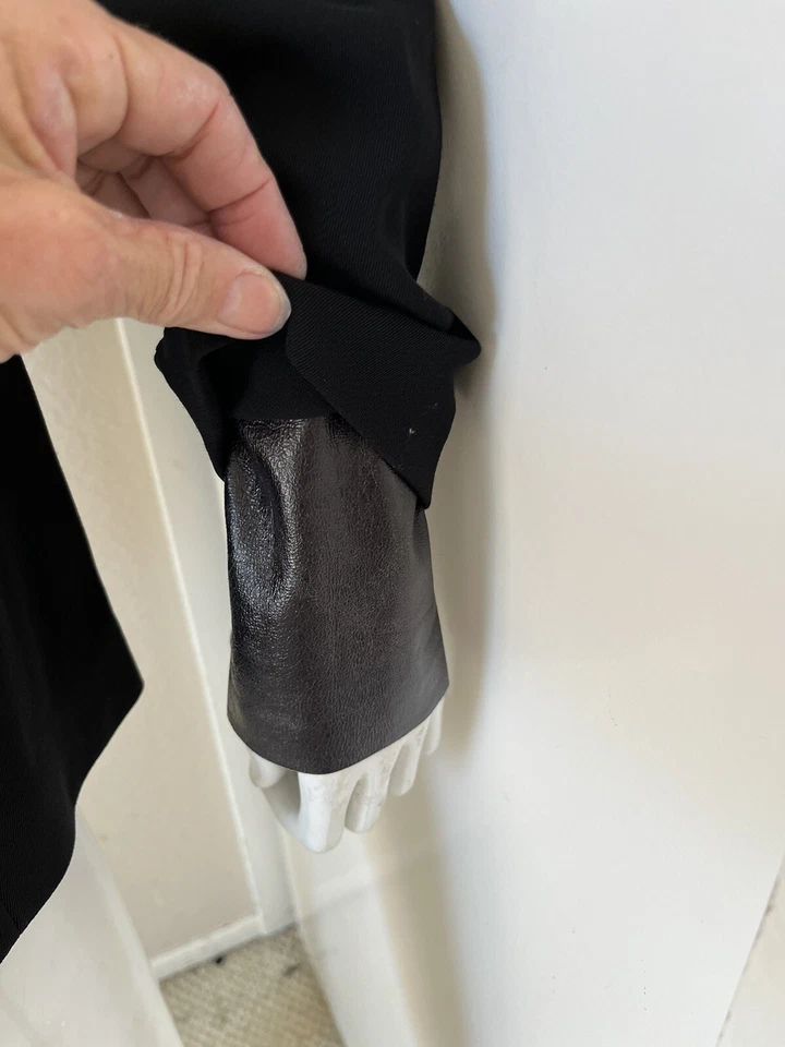 ¡VINTAGE AÑOS 90! Chaqueta negra JEAN PAUL GAULTIER MUJER con mangas de cuero IT 42 Foto 4 de 4