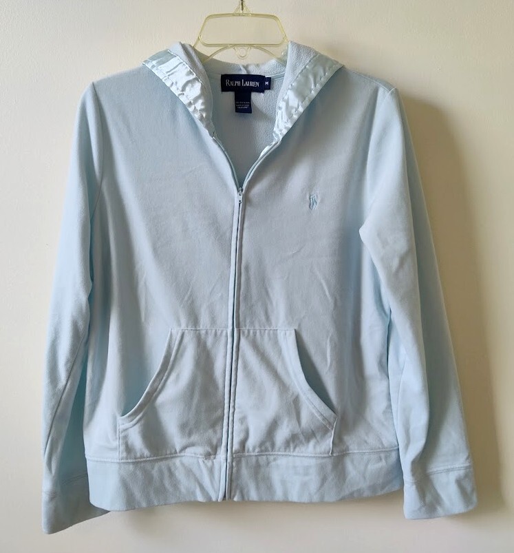 Ralph Lauren Polo Girls Zip-Up Hooded Lightweight Jacket Light