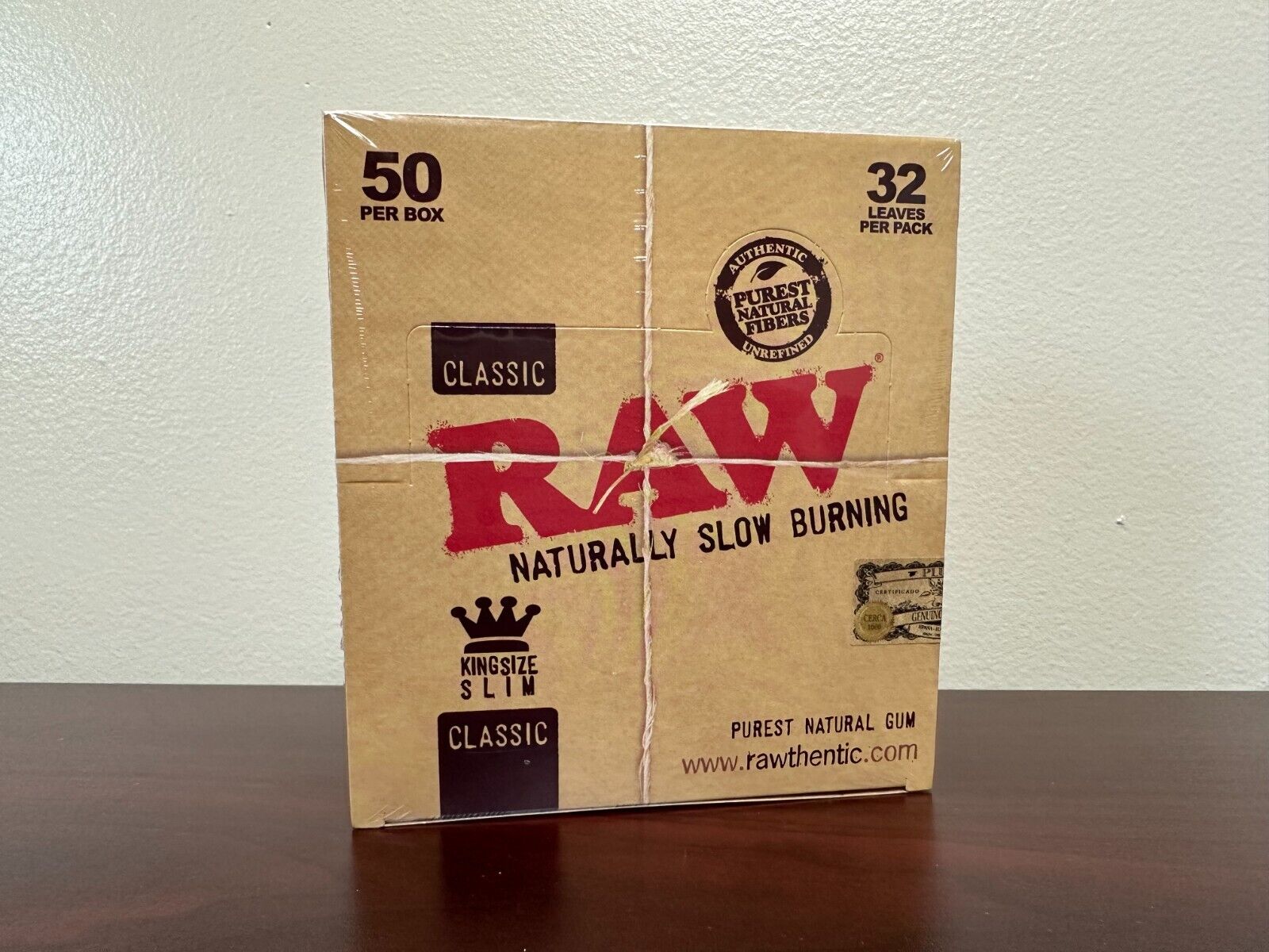 Raw Classic King Size Slim 50 Pack Sealed. Available Now for 29.95