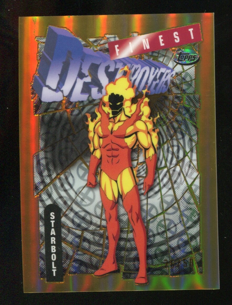 Starbolt 2025 Topps Marvel Finest X-Men ’97 Uncommon Gold Refractor 26/50 #75
