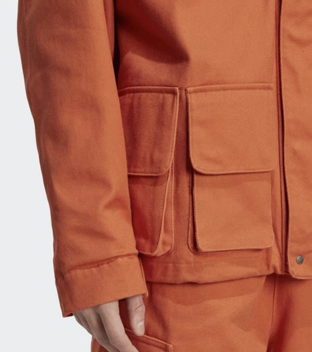 NUEVO NUEVO CON ETIQUETAS Adidas Originales Aventura Chaqueta Multibolsillo Para Hombre Grande Naranja HR4276 - Imagen 6 de 10