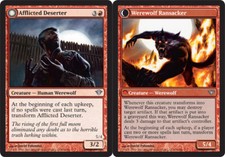 Afflicted Deserter // Werewolf Ransacker x1 NM Magic the Gathering 1x Dark Ascen