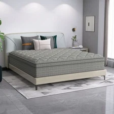 12" 14" Twin Full Queen King Size Mattress in a Box Memory Foam Spring Gray Bed
