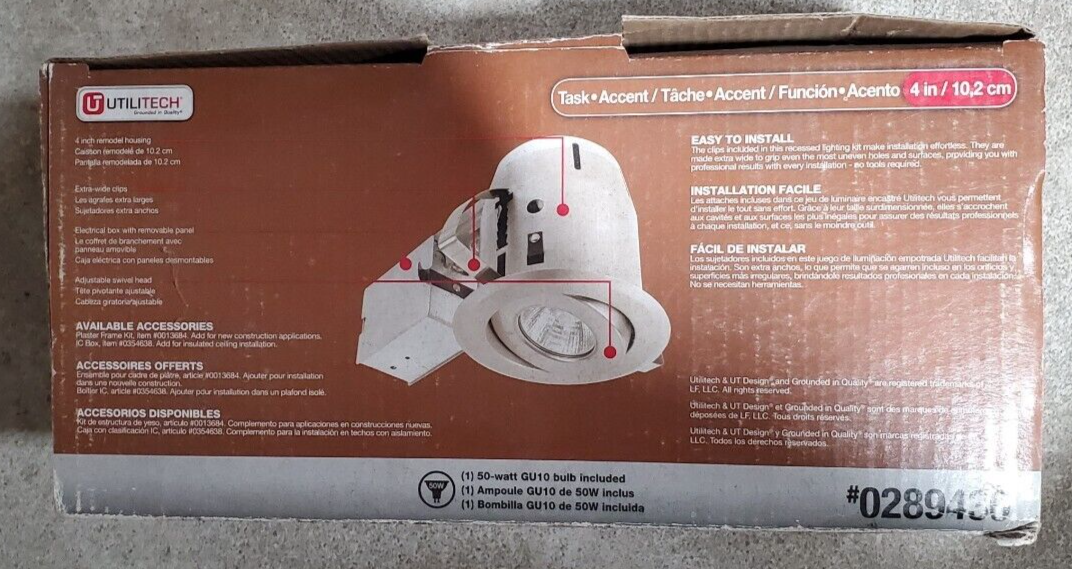Utilitech Brushed Nickel Gimbal Recessed Lighting Kit 4 Inch 