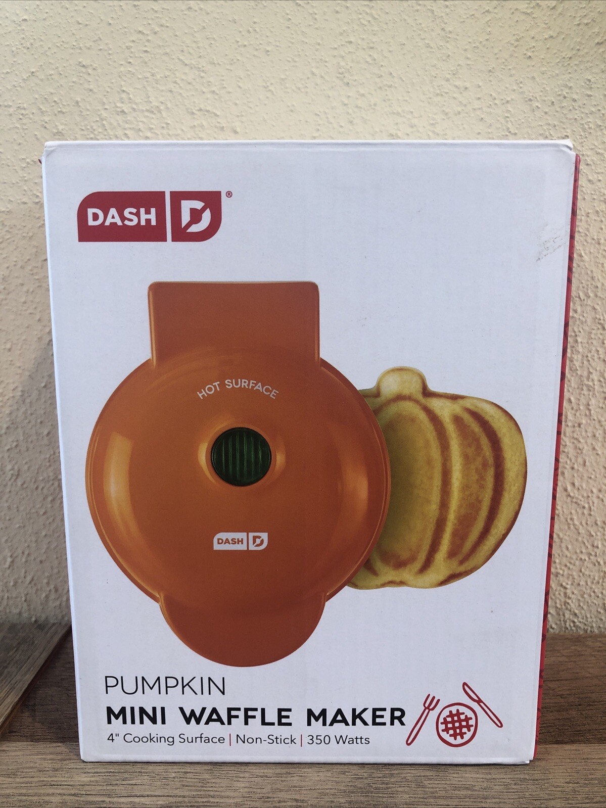 Pumpkin Shaped Mini Waffle Maker by Dash DMWP001OR-image