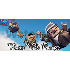 Baby On Board Car Sign Disney UP Personalised (3)