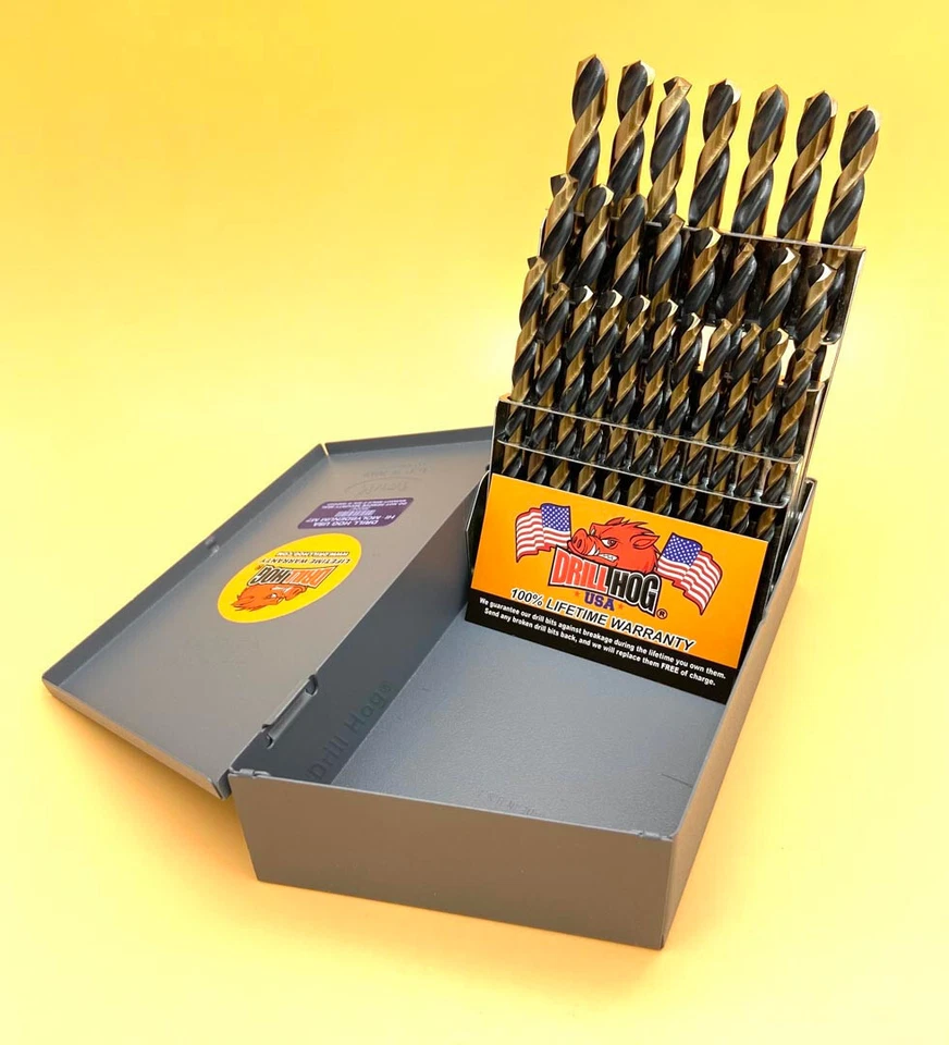 Drill Hog® 26 Pc LETTER Drill Bits Set A-Z HI-MOLYBDENUM M7 Lifetime Warranty  - Image 3 of 4