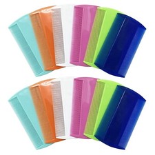 12X PLASTIC FINE TOOTH COMB HEAD HAIR NIT FLEA LICE EGGS DUST DANDRUFF REMOVER