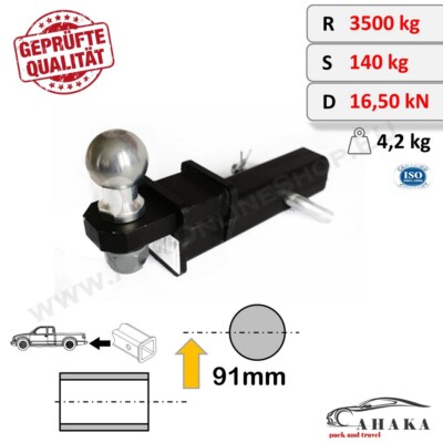 Adapter Anhängerkupplung Höhenverstellbar USA 2''mm +91mm für PONTIAC Aztek 00 05