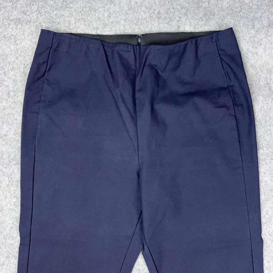 Soft Surroundings Pants Womens 18 Navy Blue Pull On Tapered Leg Dress Back Zip - Image 2 of 4