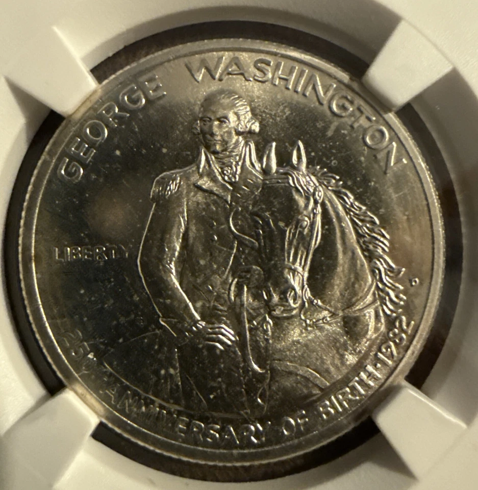 1982-D Washington Half-Dollar 90% Silver Gem BU 250 Anniversary Coin. - Image 3 of 4