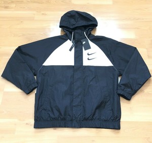 nike swoosh woven hooded jacket