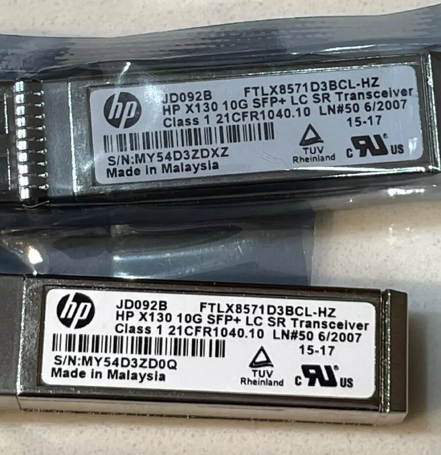 HP JD092B X130 10G SFP+ LC SR TRANSCEIVER | eBay